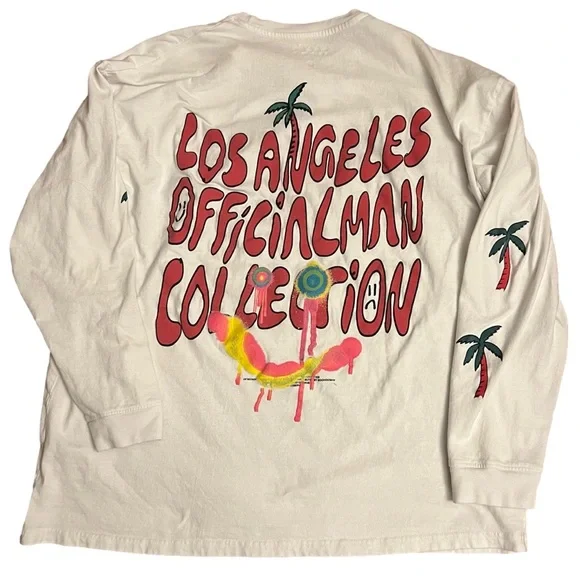 BoohooMAN White Oversized Official Man Long Sleeve Tee, Size XL - Picture 4 of 13